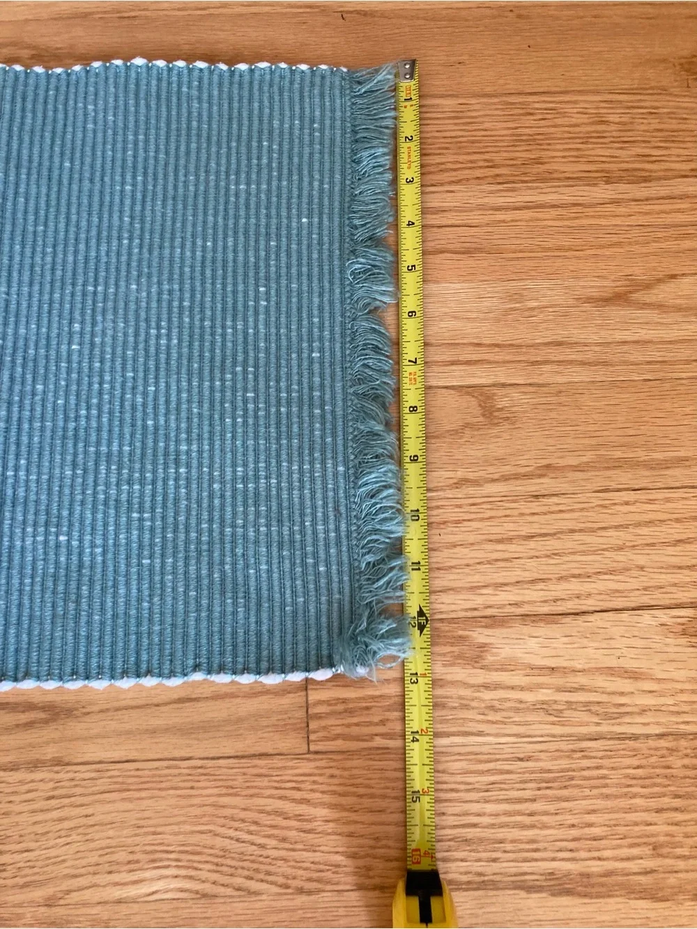 Vintage Placemats - Woven Reversible w/ Fringe - Sage Green - set of 6